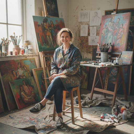 Olajjal festett portré, amely mély érzelmeket és részleteket tükröz.